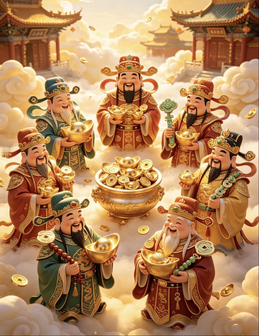 “八方来财·财运亨通·好运连连…”春日生活打卡季传统文化正能量绘画