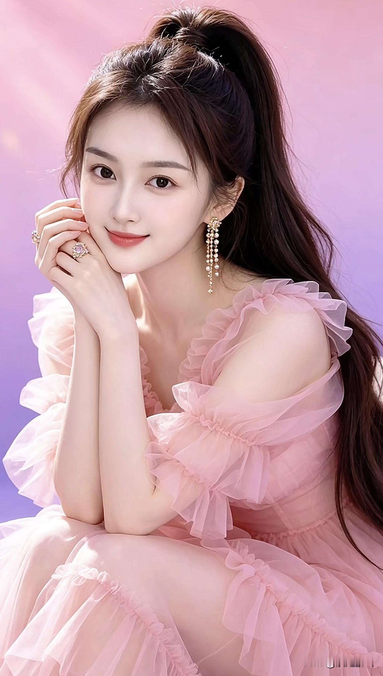 粉嫩少女心，甜美梦幻的粉色公主裙，搭配精致耳环，元气满满！💖✨粉色蓬蓬裙穿搭