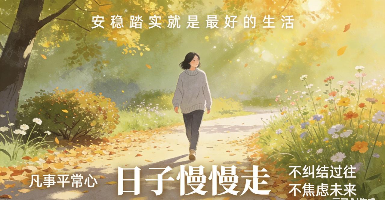 日子慢慢走，凡事平常心，不纠结过往，不焦虑未来，安稳踏实就是最好的生活。