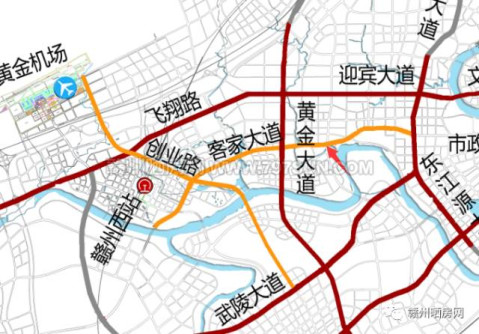 直通赣州西站, 客家大道西延路线图,效果图