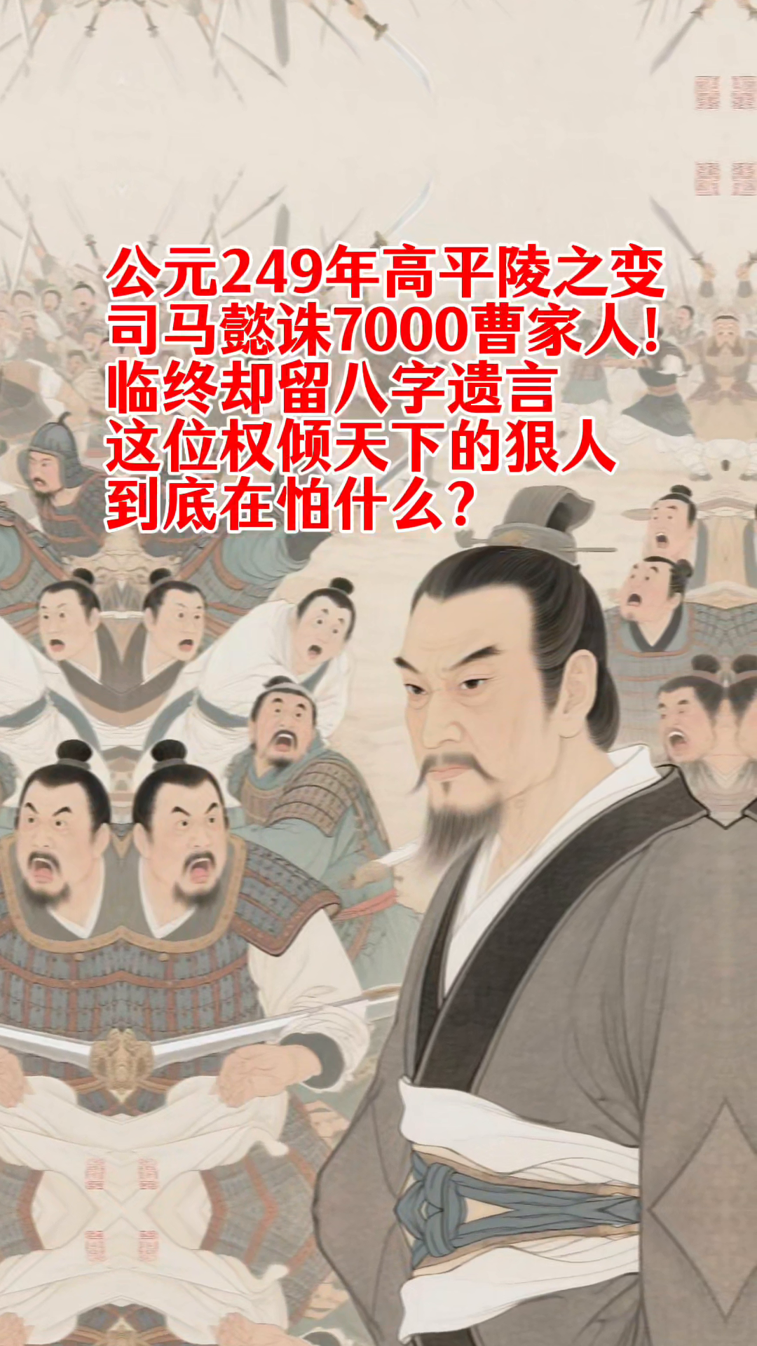 高平陵之变诛曹氏七千人，司马懿临终“慎之”遗言，究竟在防谁？