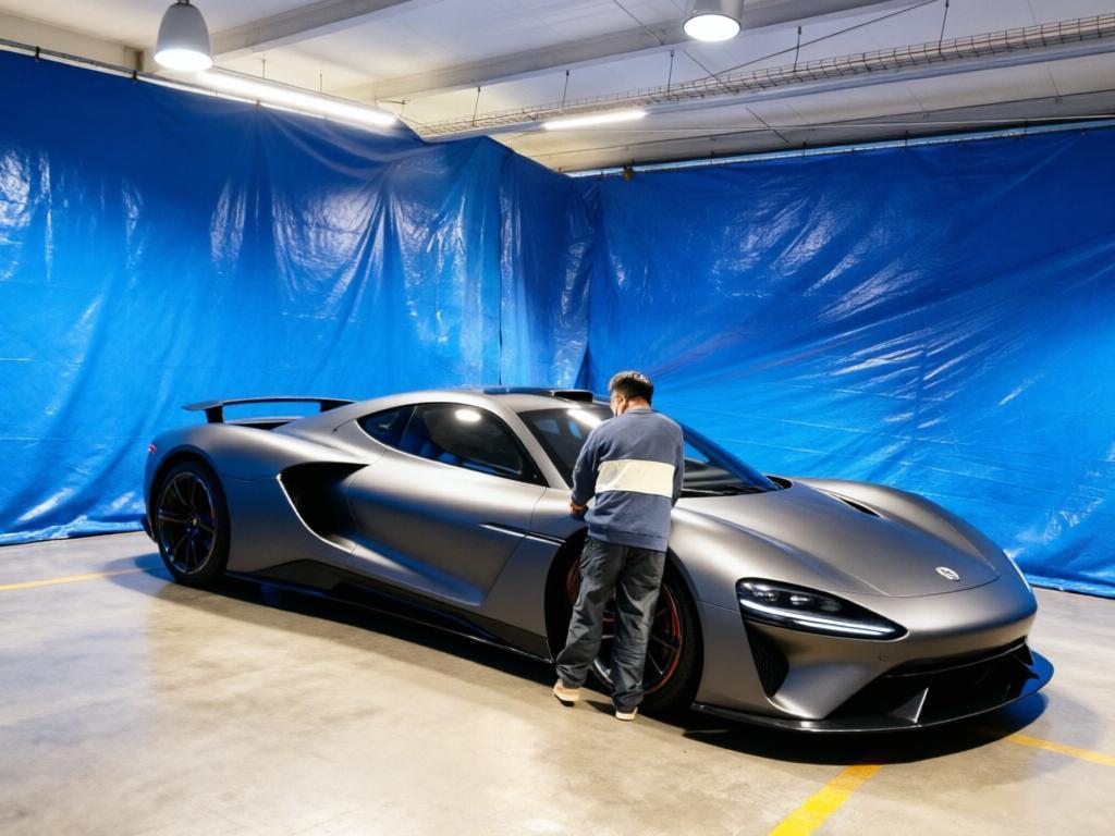 海外曝光小米神秘新车用ai生成了两张图特别是这个轮毂真帅啊可惜这车指定是不售卖的