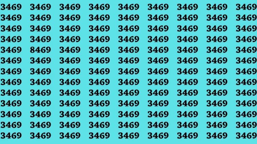 观察大脑测试：如果你有敏锐的眼睛，在45秒内找出3469中的8469
