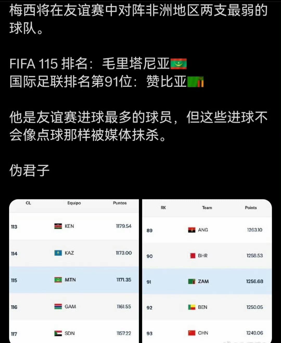 绝代双骄不愧是“GOAT”！梅西喜欢找排名低的国家队热身，C罗喜欢找排名低的国家