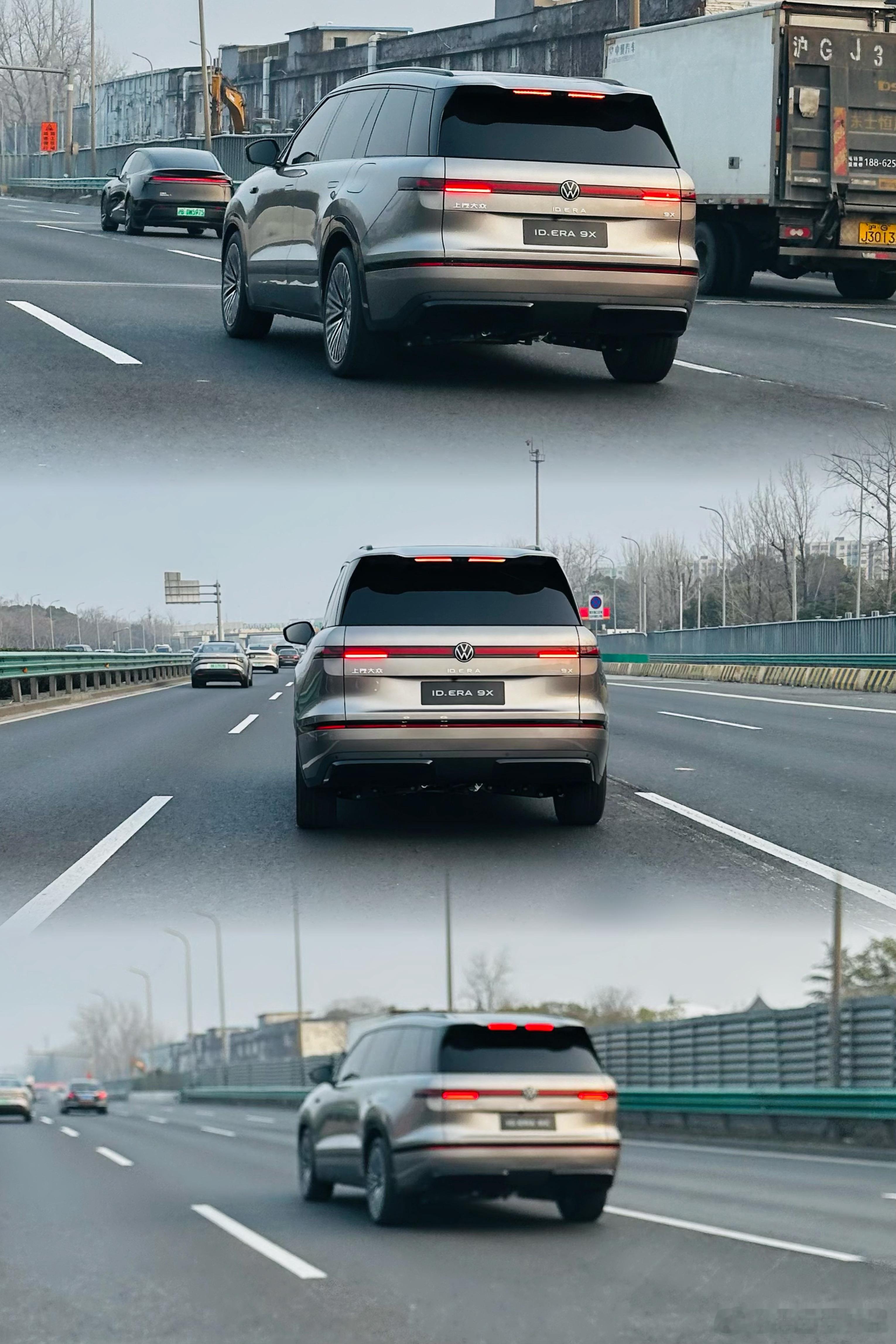 上汽大众ID.ERA9X已经无伪装上路了，细节足、气场强、四平八稳的家族设计，