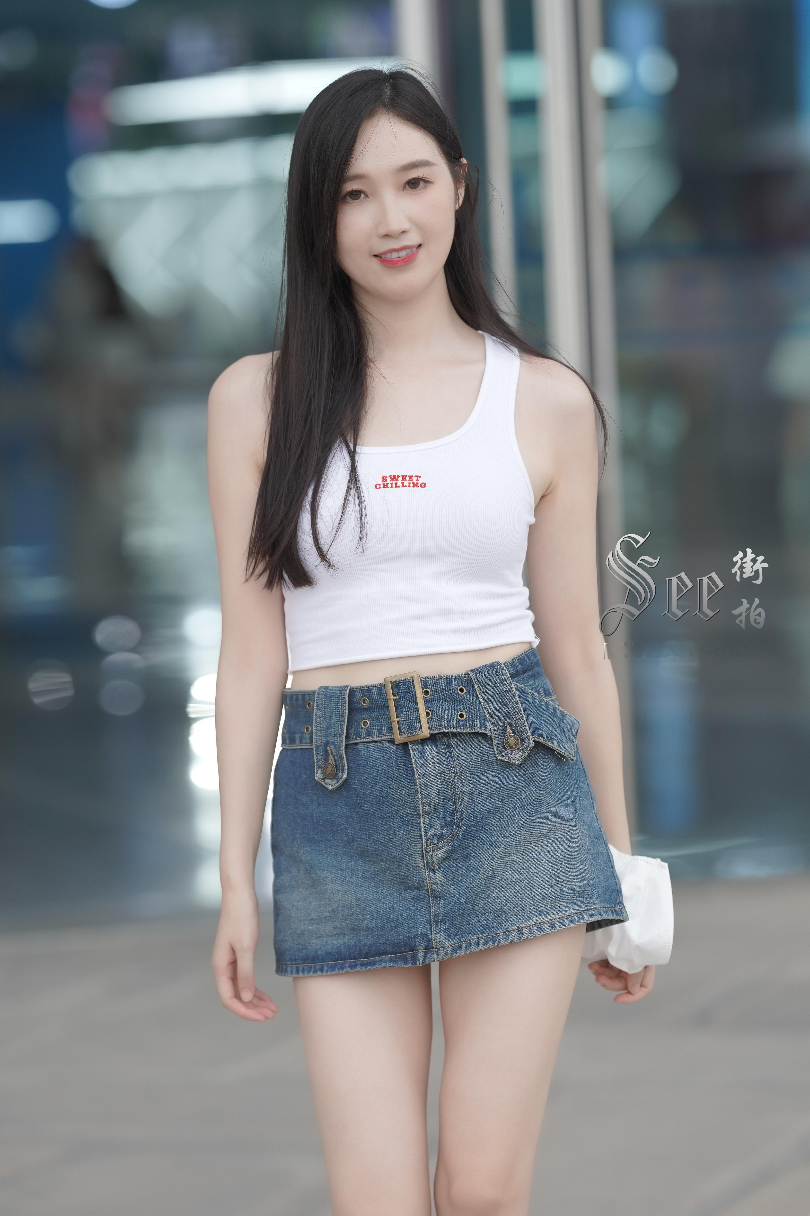 牛仔裙清新靓丽~~​​​