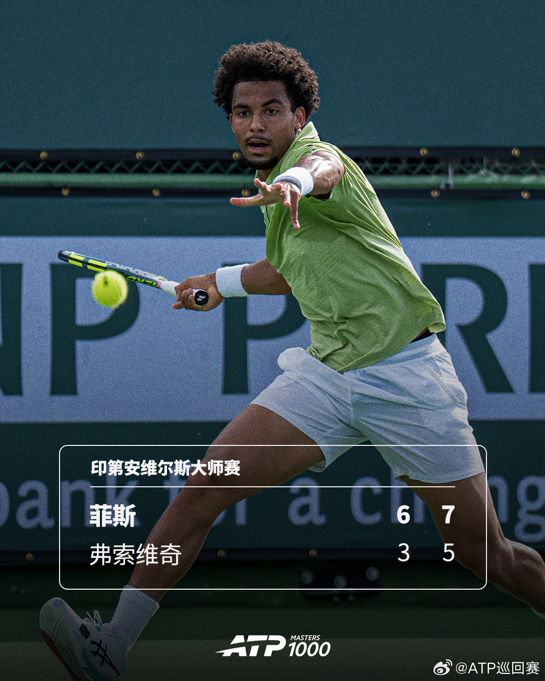 连续两年晋级16强💪ATP1000印第安维尔斯大师赛第三轮，30号种子菲斯以