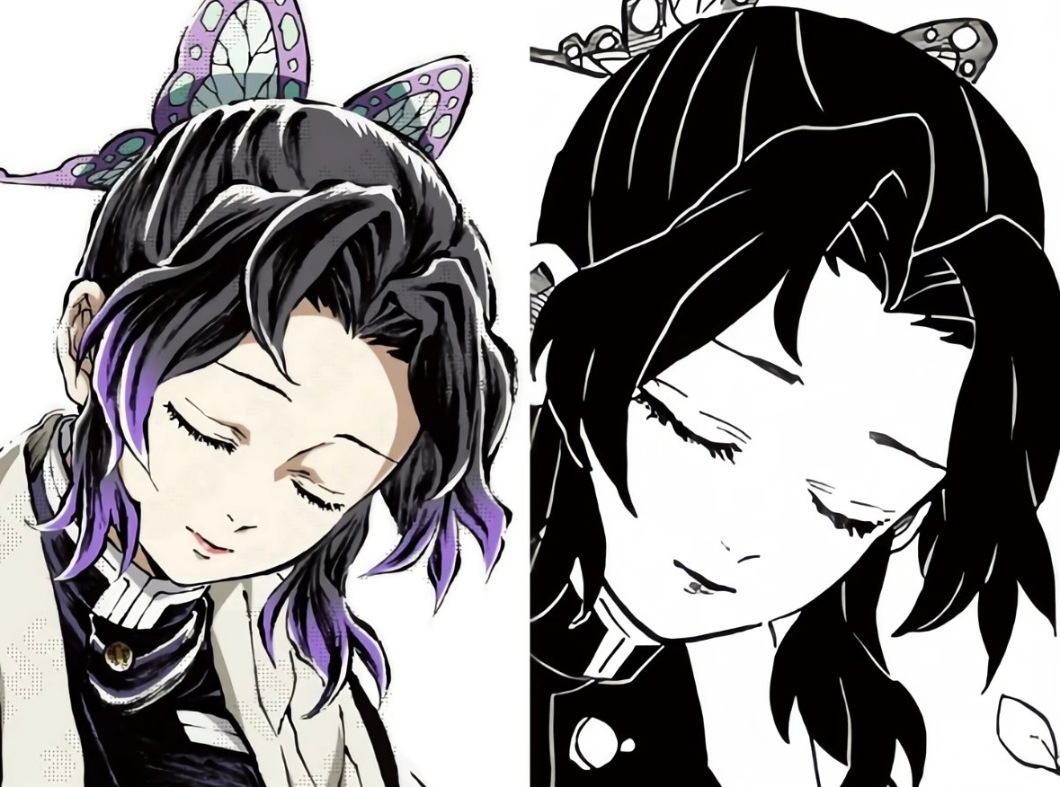 鬼灭之刃这一幕也要美得疯掉了～原画里很多忍的画面都带着神性