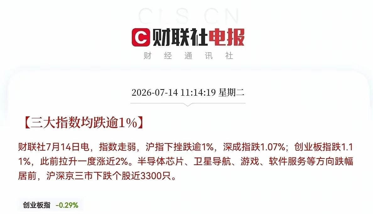 市场再度急速下探，阴影还停留在黑色周一，如今周二再度受挫。三大指数集体跳水，跌幅