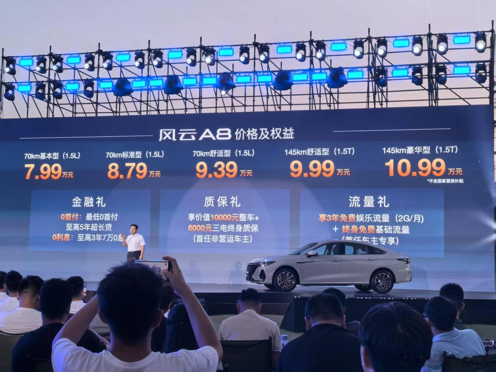 新车划重点新车情报局6月5日，新款奇瑞风云A8上市，新车的售价区间为7.99-1