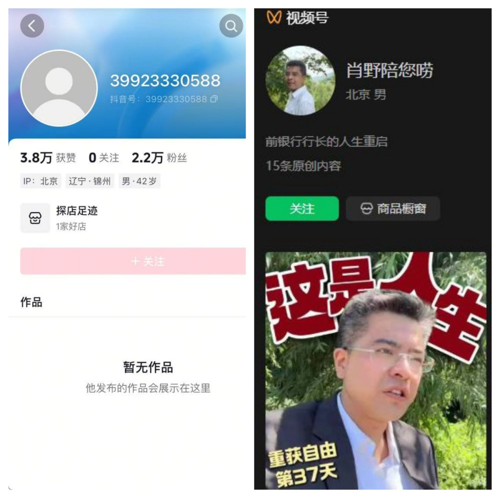 银行落马副行长出狱后拍视频, 作品被下架