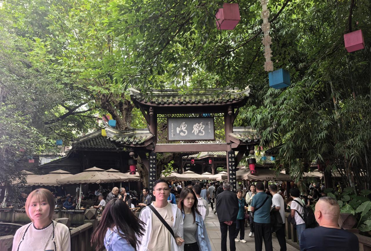 前日路过成都，特意跑到人民公园去体察一下成都人的“巴适”生活。