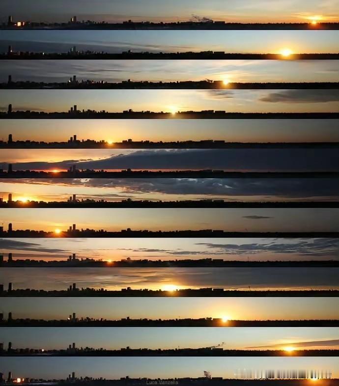 日出一年的变化-摄影师LucaVanzella在加拿大阿尔伯塔省埃德蒙顿市（5