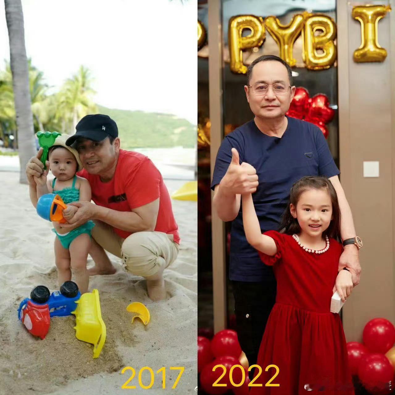 杨幂爸爸与小酒窝是邻居小酒窝一直这么可爱​​​