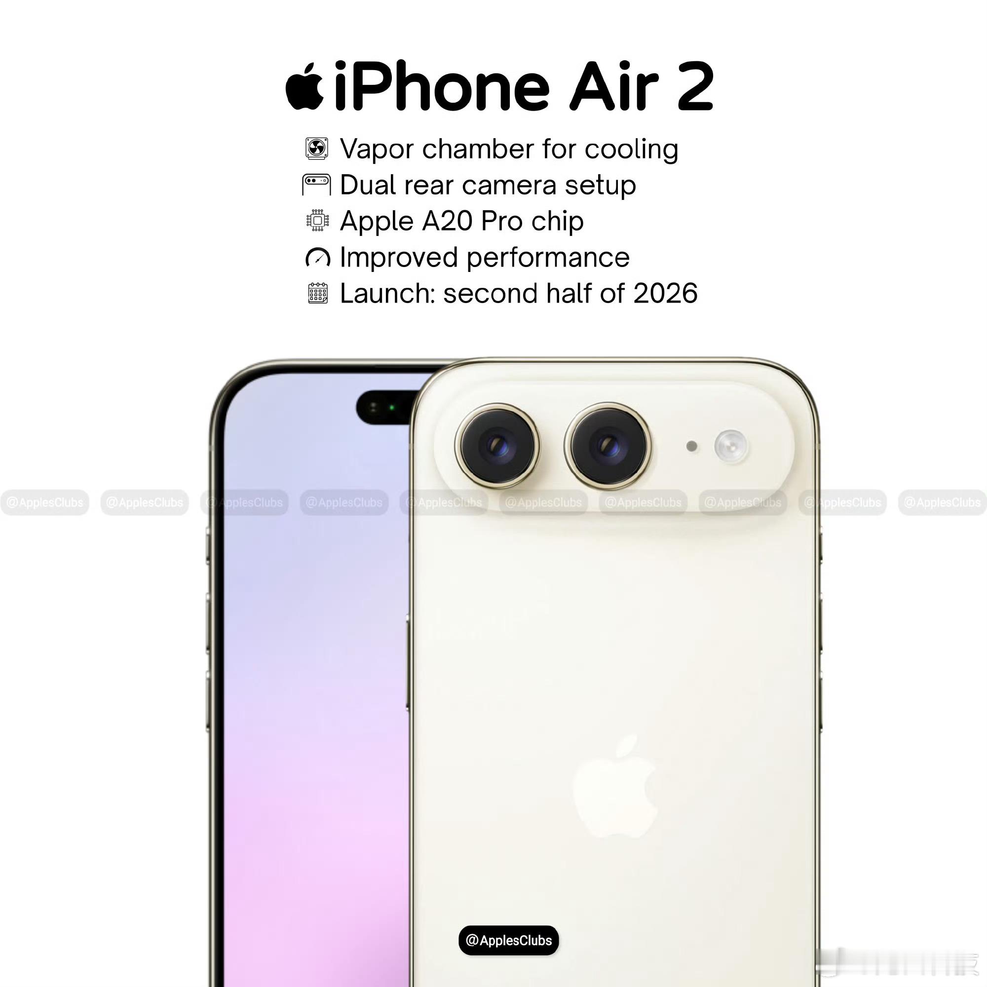 iPhoneAir2新爆料为了保持极致轻薄，这次iPhoneAir2可能会放