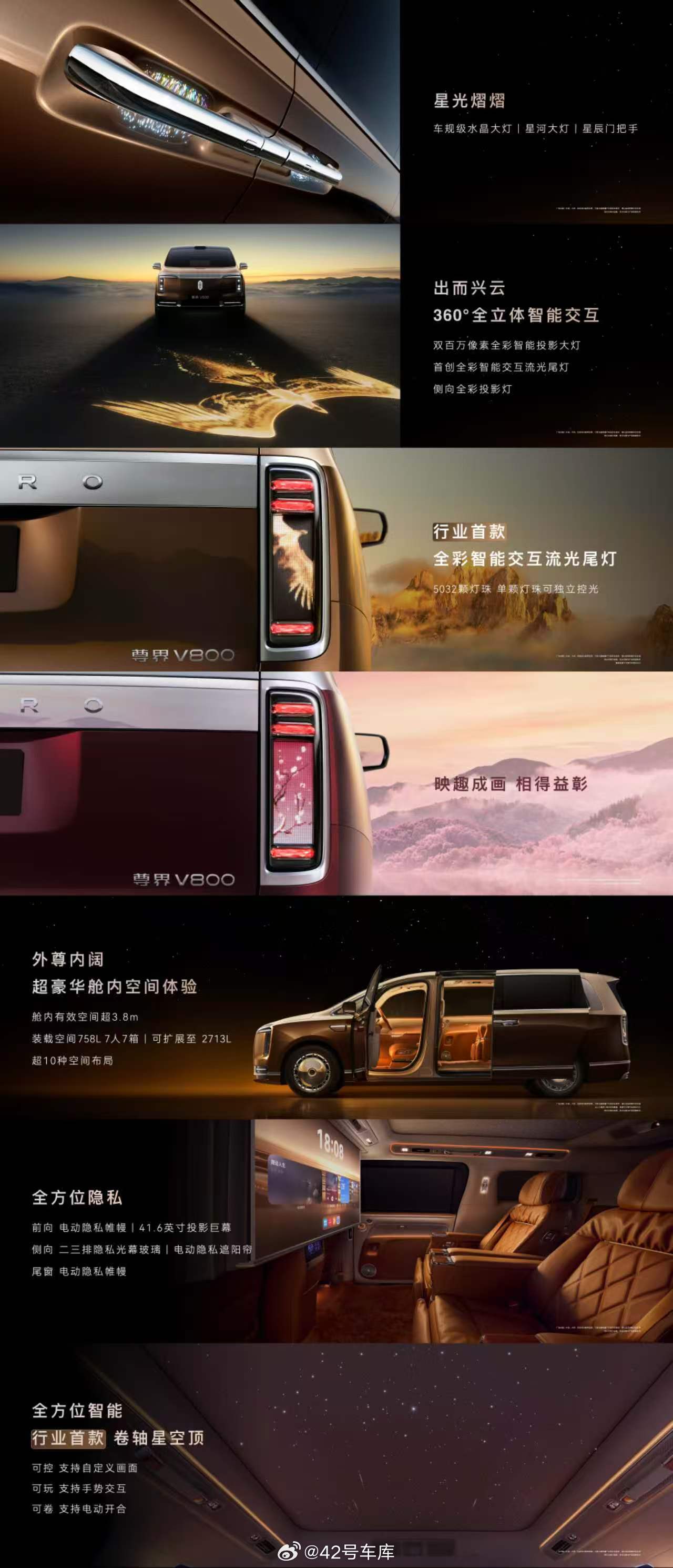 这次尊界V800依然在玩灯和隐私体验上下足了功夫，可以看到投影放下来之后，后
