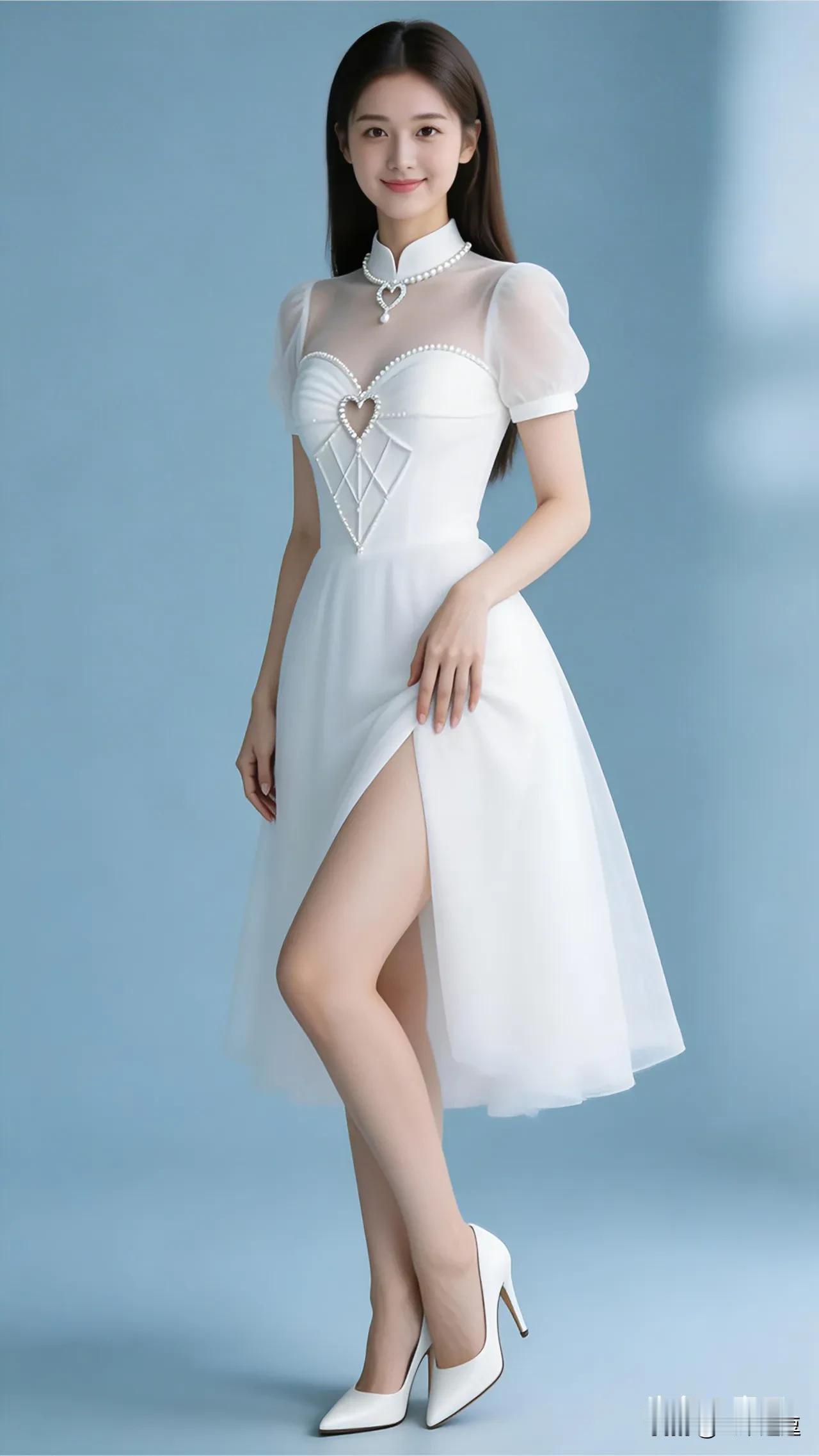 优雅白色连衣裙，甜美又时尚！白色绝美小裙子