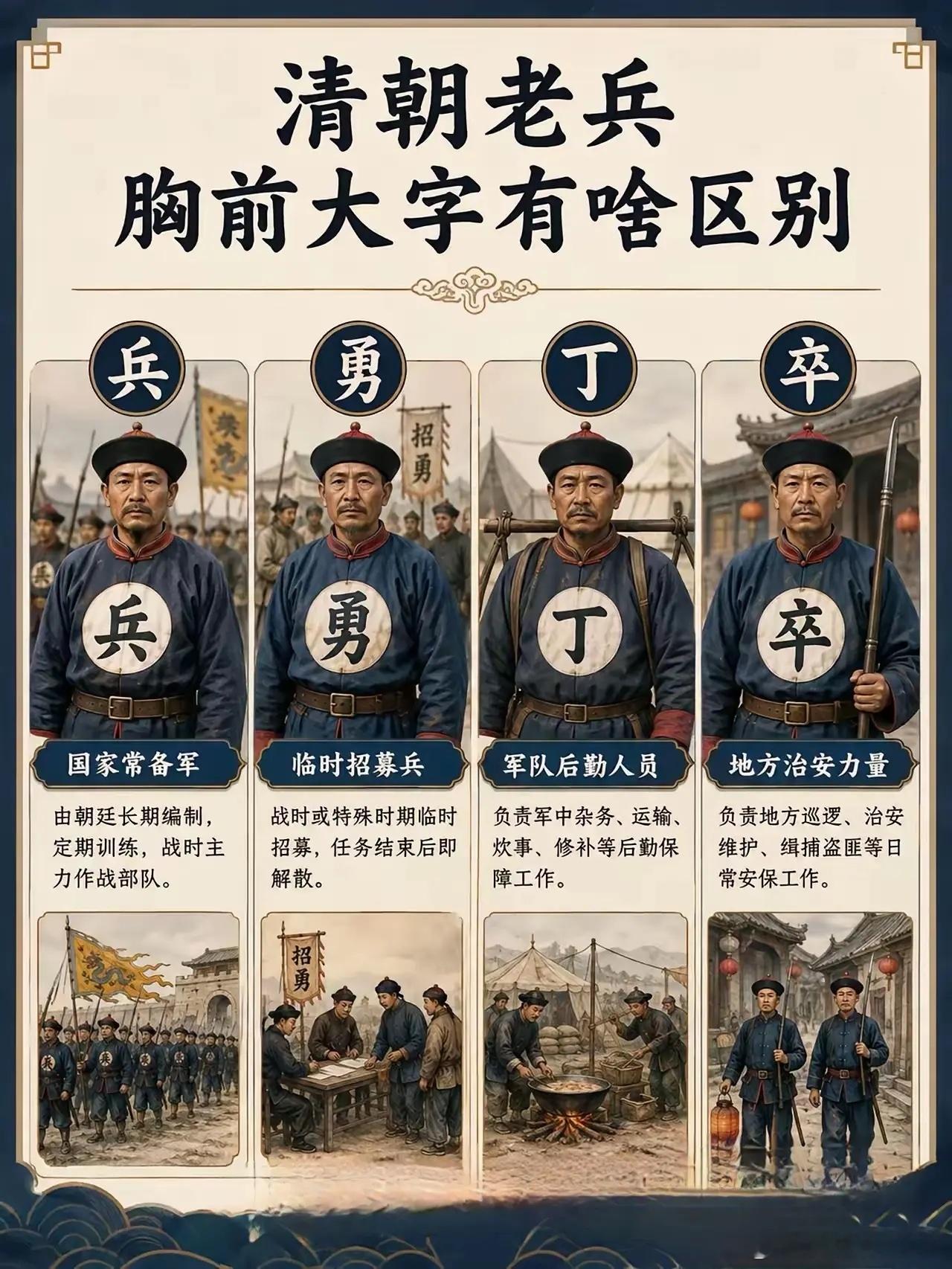 清朝军人的差别​​​