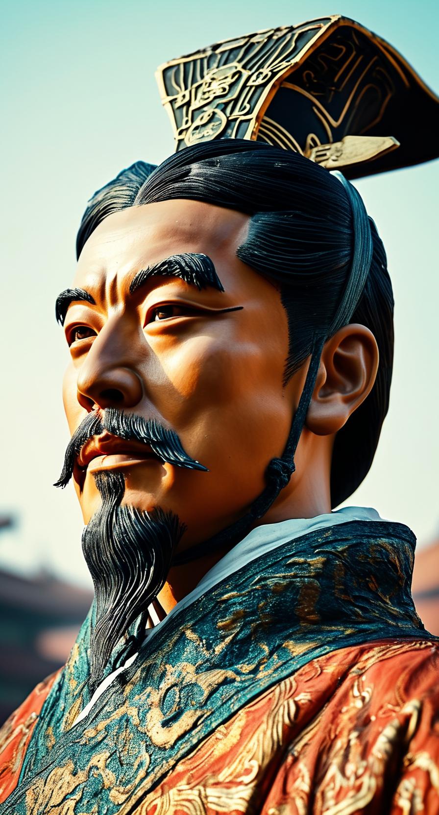 以下是一篇幽默又磅礴的秦始皇生平口播文案，融合古诗词元素，激发自豪感，同时带点调