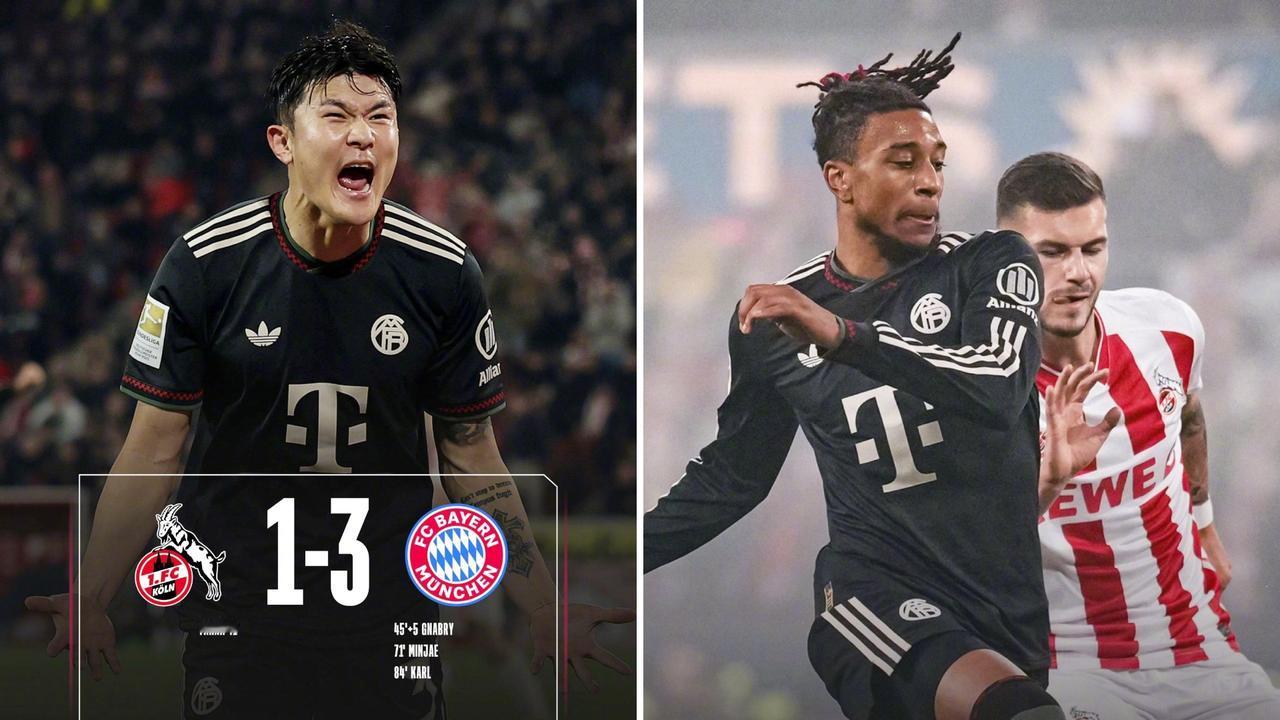 德甲：拜仁客场3-1大胜科隆，赛季半程不败，积分平队史纪录。格纳布里将功补过扳