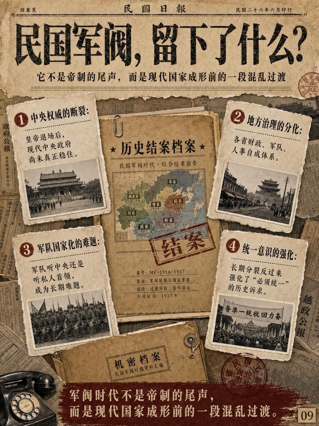 九张图看懂民国军阀，被续写的时代注脚。民国军阀一次性理清