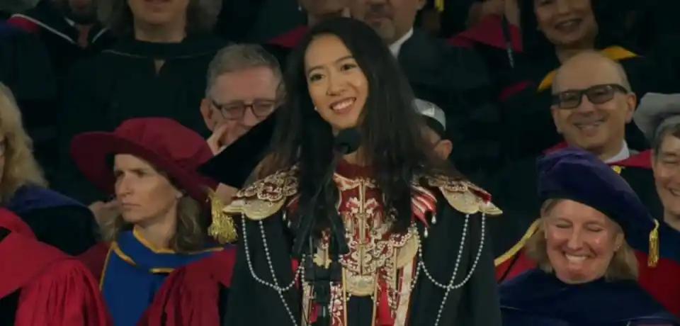 🐼美国不要的，中国也坚决不要！美国哈佛大学毕业典礼上，中国留学生蒋雨融曾代