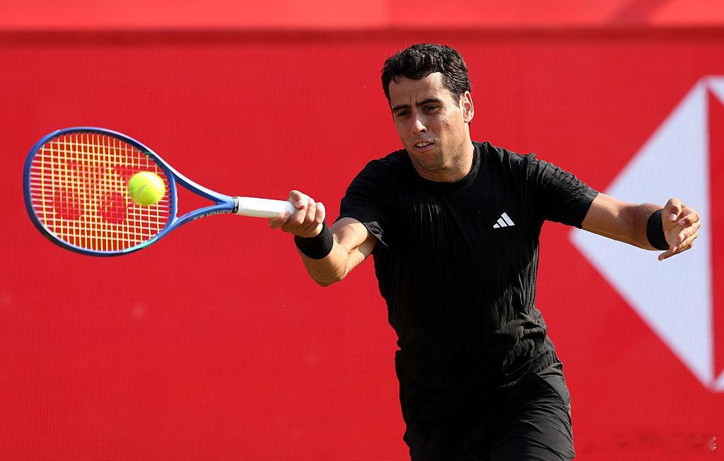 穆纳尔兑现第八个盘点！ATP500伦敦站第二轮，穆纳尔在第二盘抢七化解两个赛点