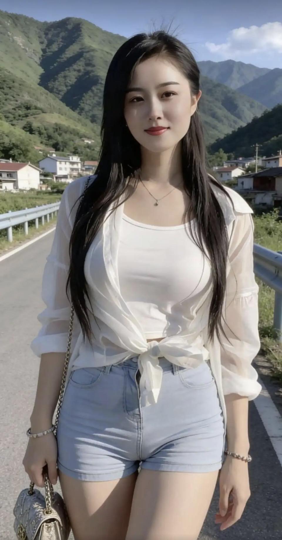 厌倦了城里日复一日紧绷的日子，她特意抽了几日空闲，独自驱车来到这座藏在群山里的小