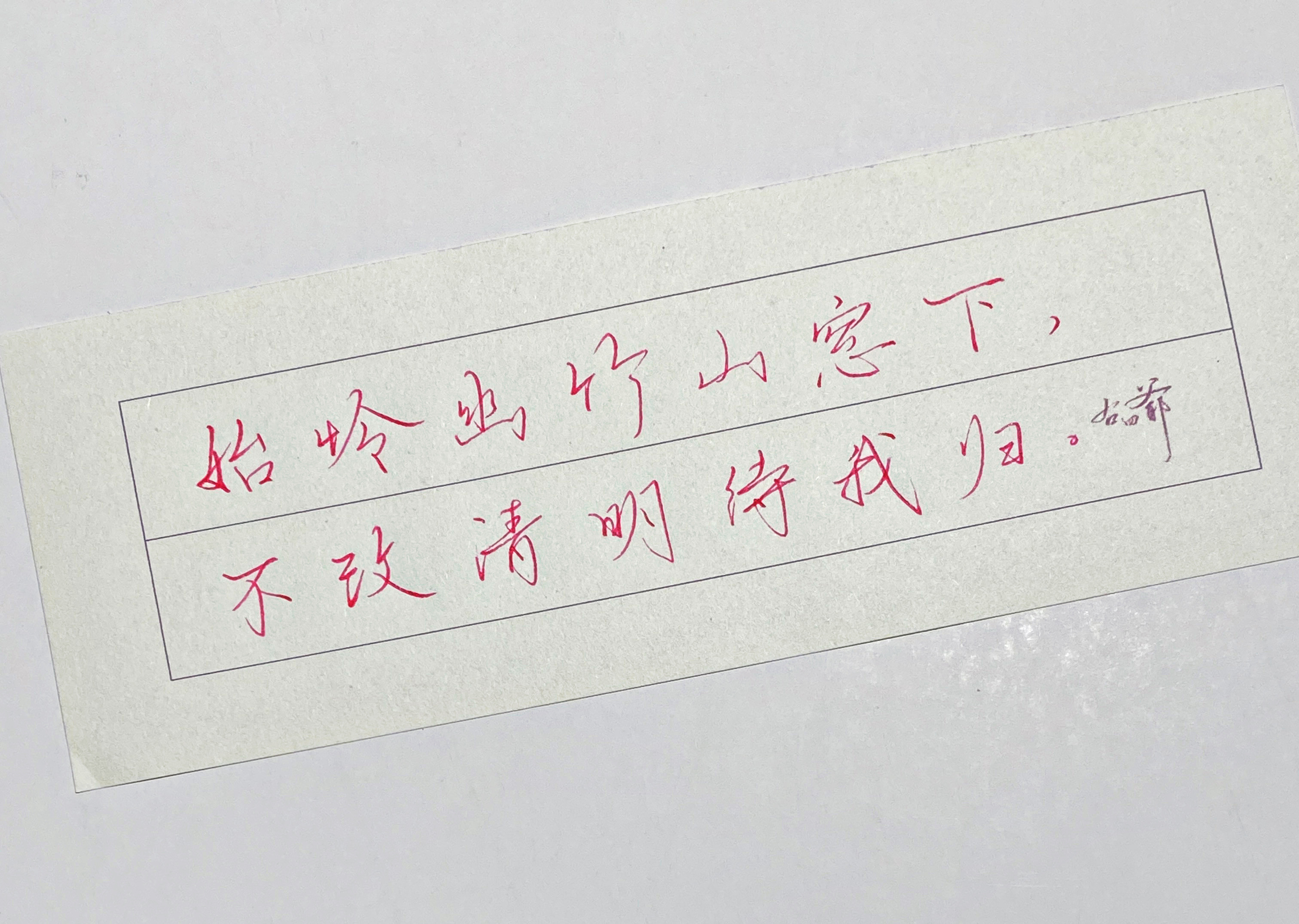 一起写写字不改清明待我归​​​