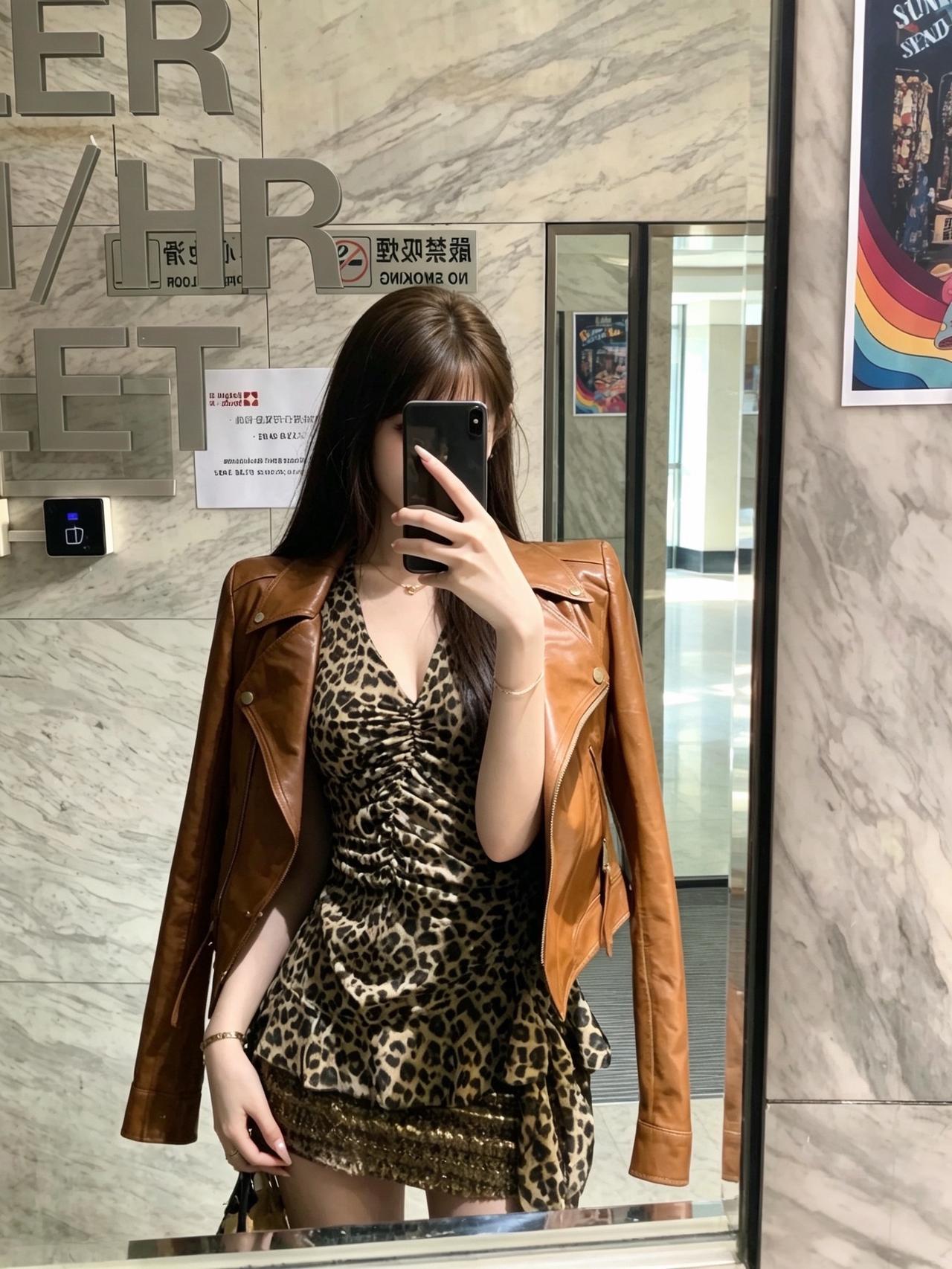 早秋美拉德斩女穿搭今日份高智感look斩女酷辣女孩穿搭辣妹豹纹穿搭