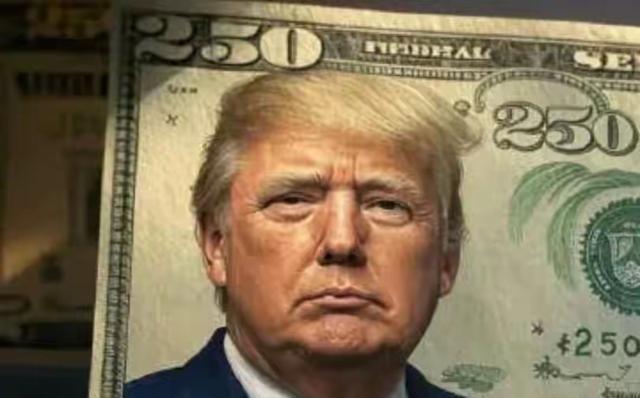 美国历史上第一位二百五总统即将诞生，就是当今美国总统特朗普，他要求在钞票上印上自