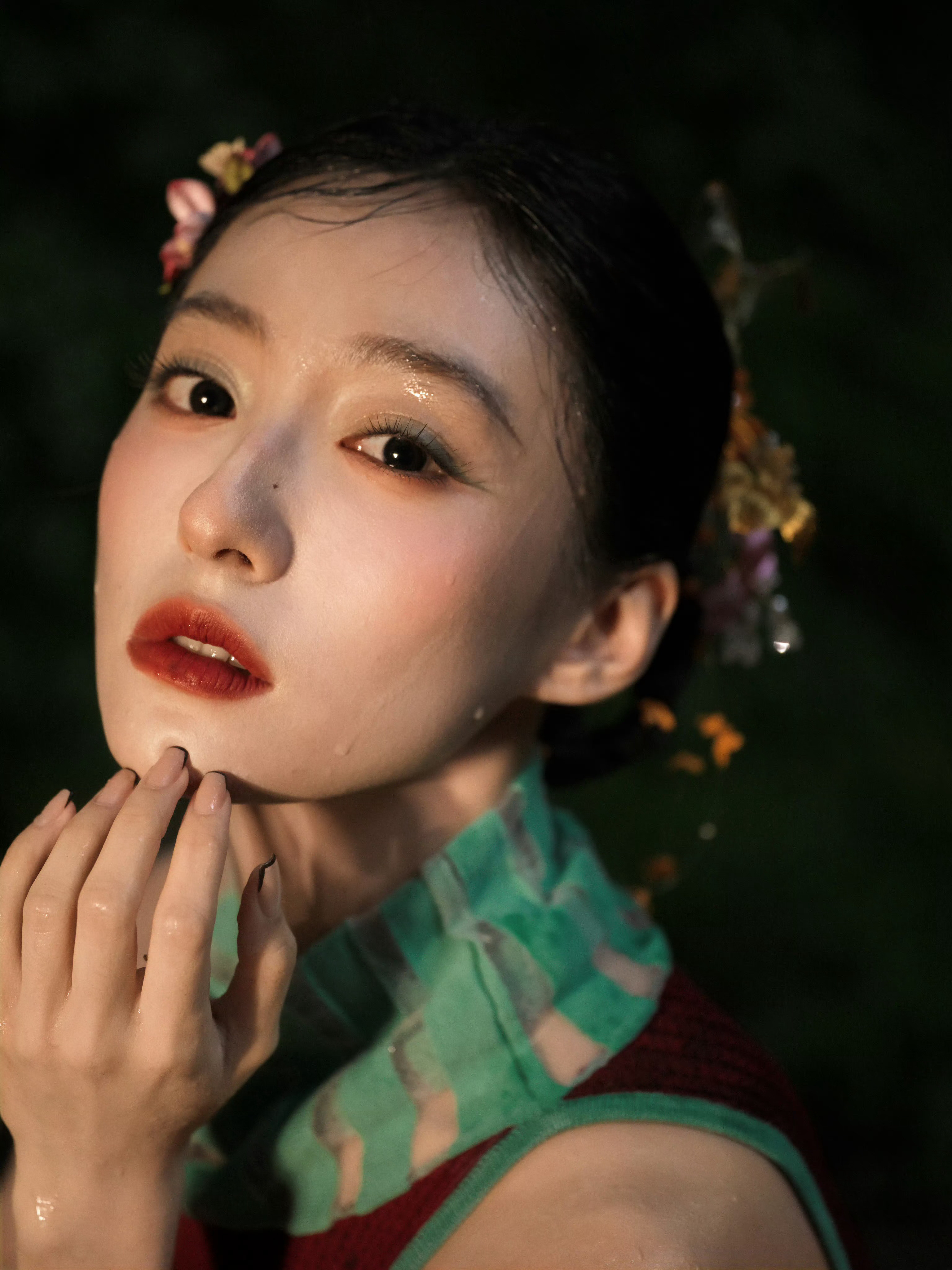 胡连馨中式风外拍大汗淋漓