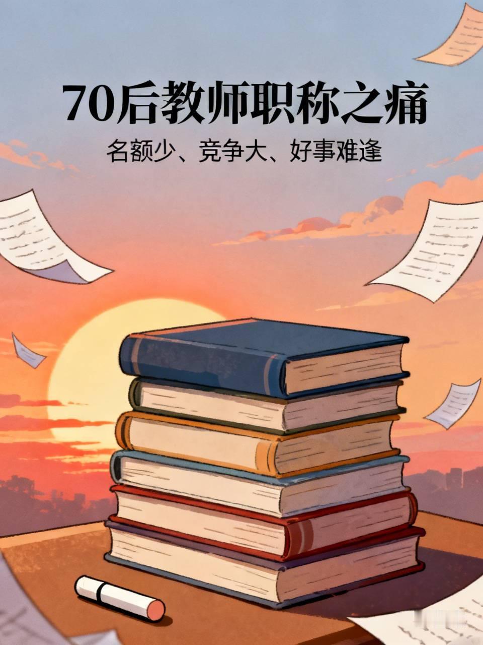 要说评职称最委屈的一批，我觉得是70后教师。我们这批人，啥好事都没赶上。