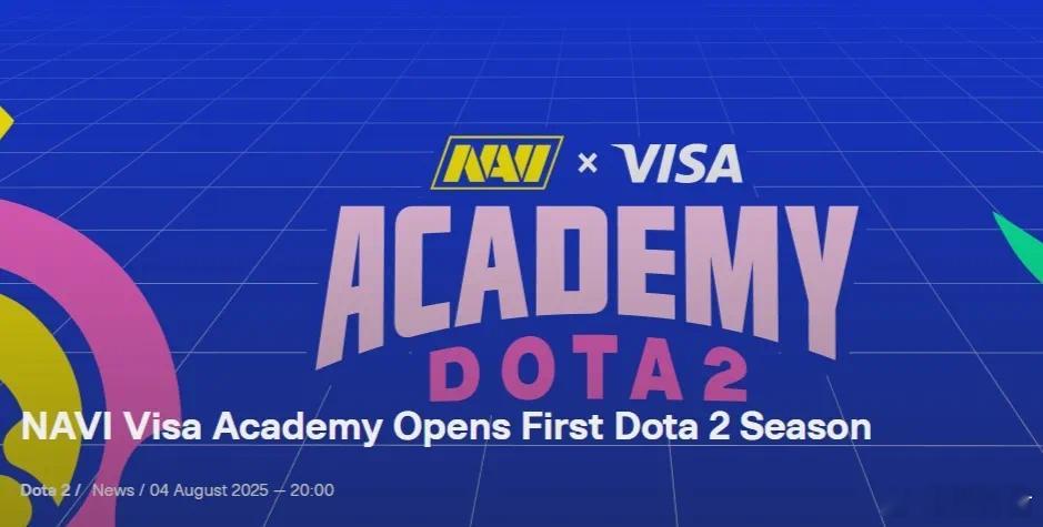 NAVI战队宣布将和Visa合作搞一个DOTA2学院，将会招募10名在14-18