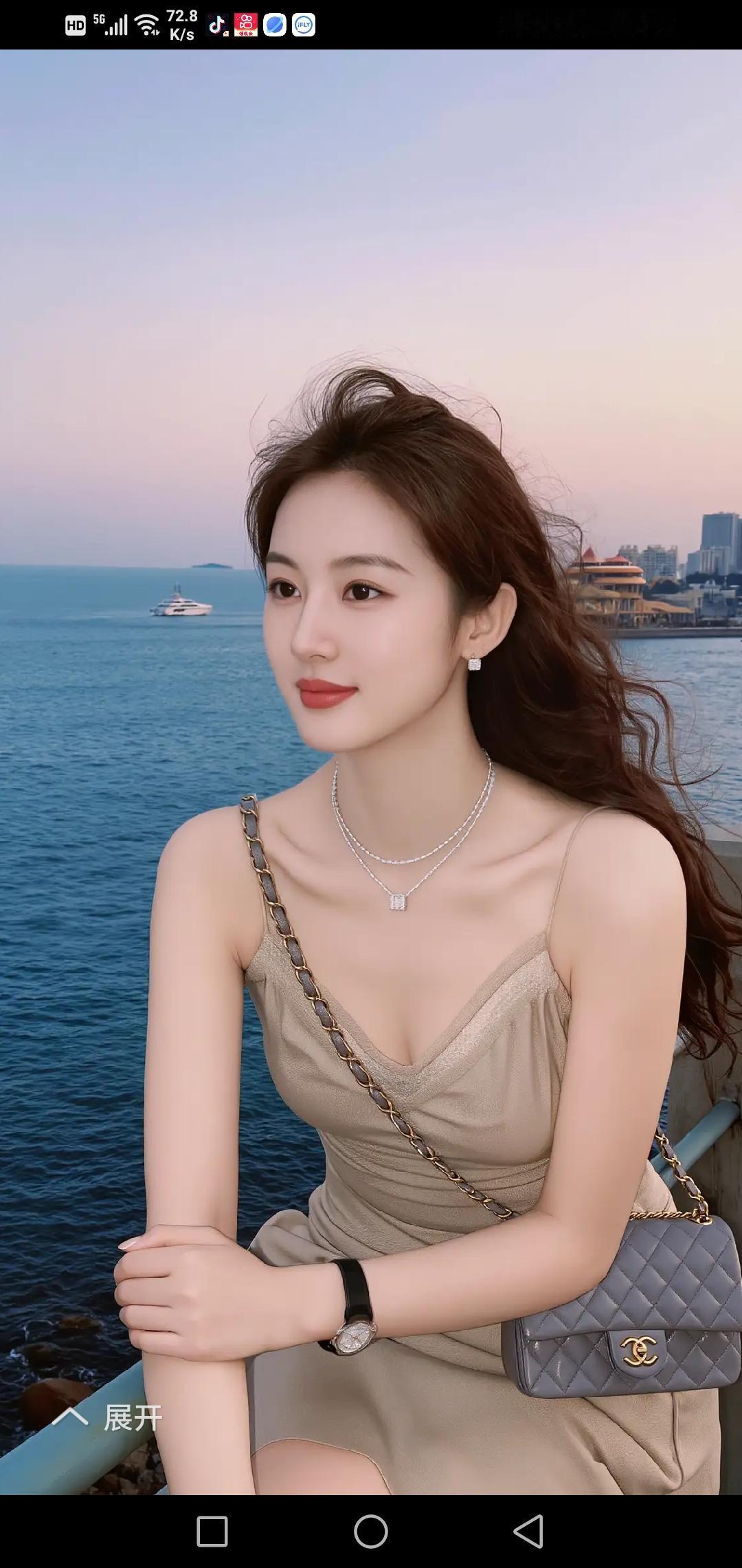 海边少女，温柔时光，浪漫海风🌹🌈🌴