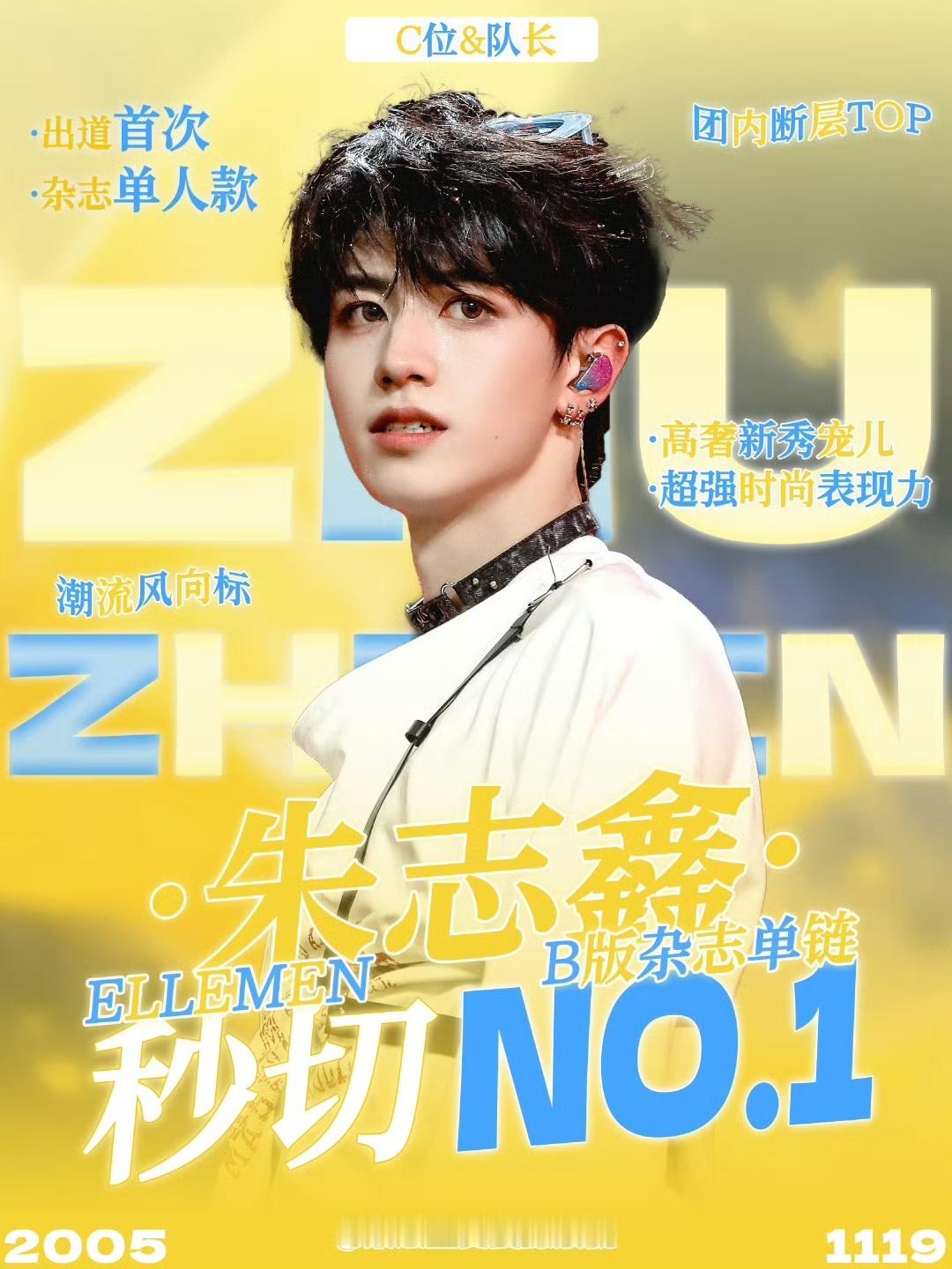 朱志鑫秒切朱志鑫ELLEMEN杂志B版单链秒切NO.1​​​