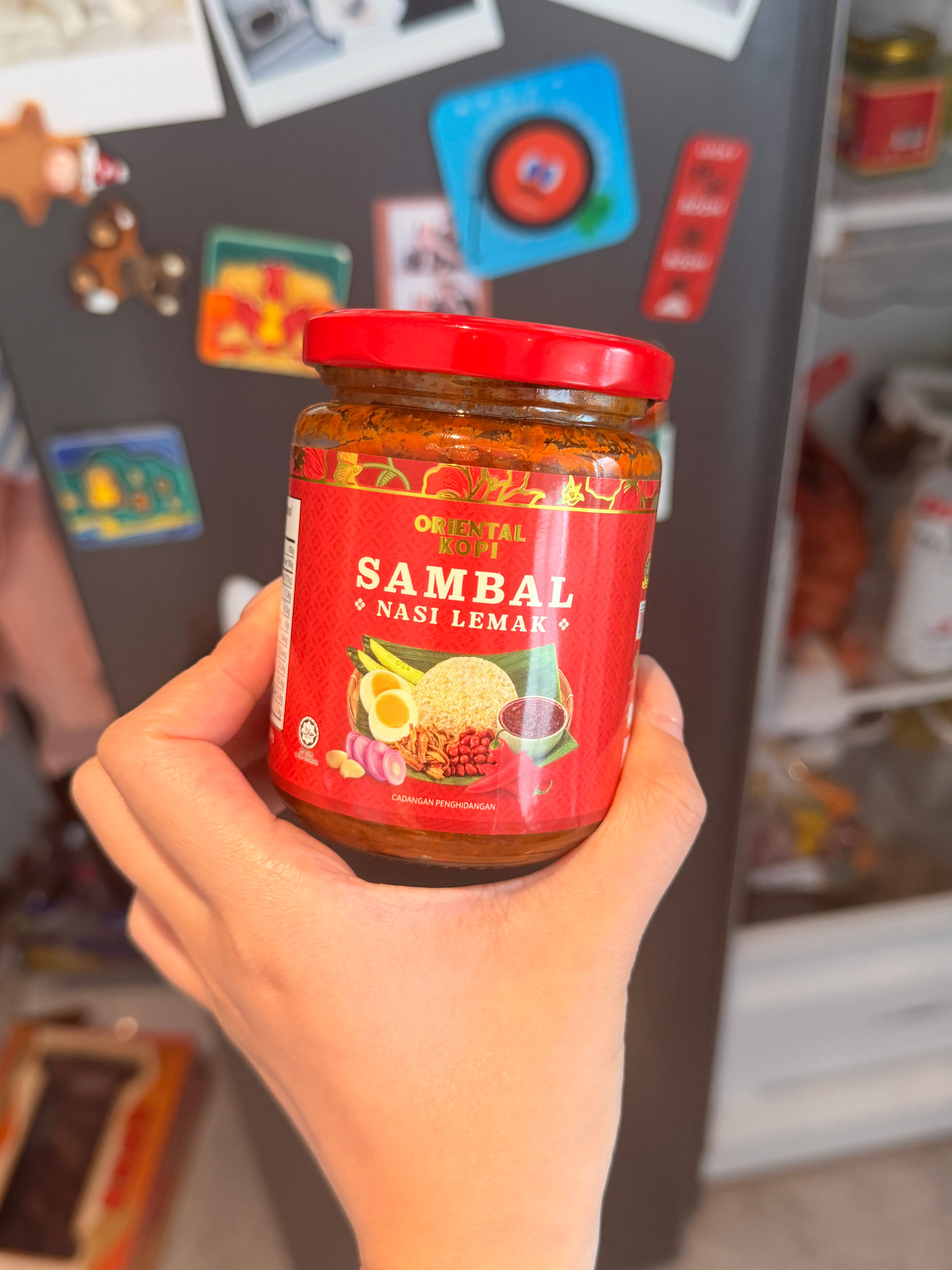 今天恰牛肉鸡蛋拌饭🍚配之前在马来西亚买的辣酱好吃疯了！魏吃了吗