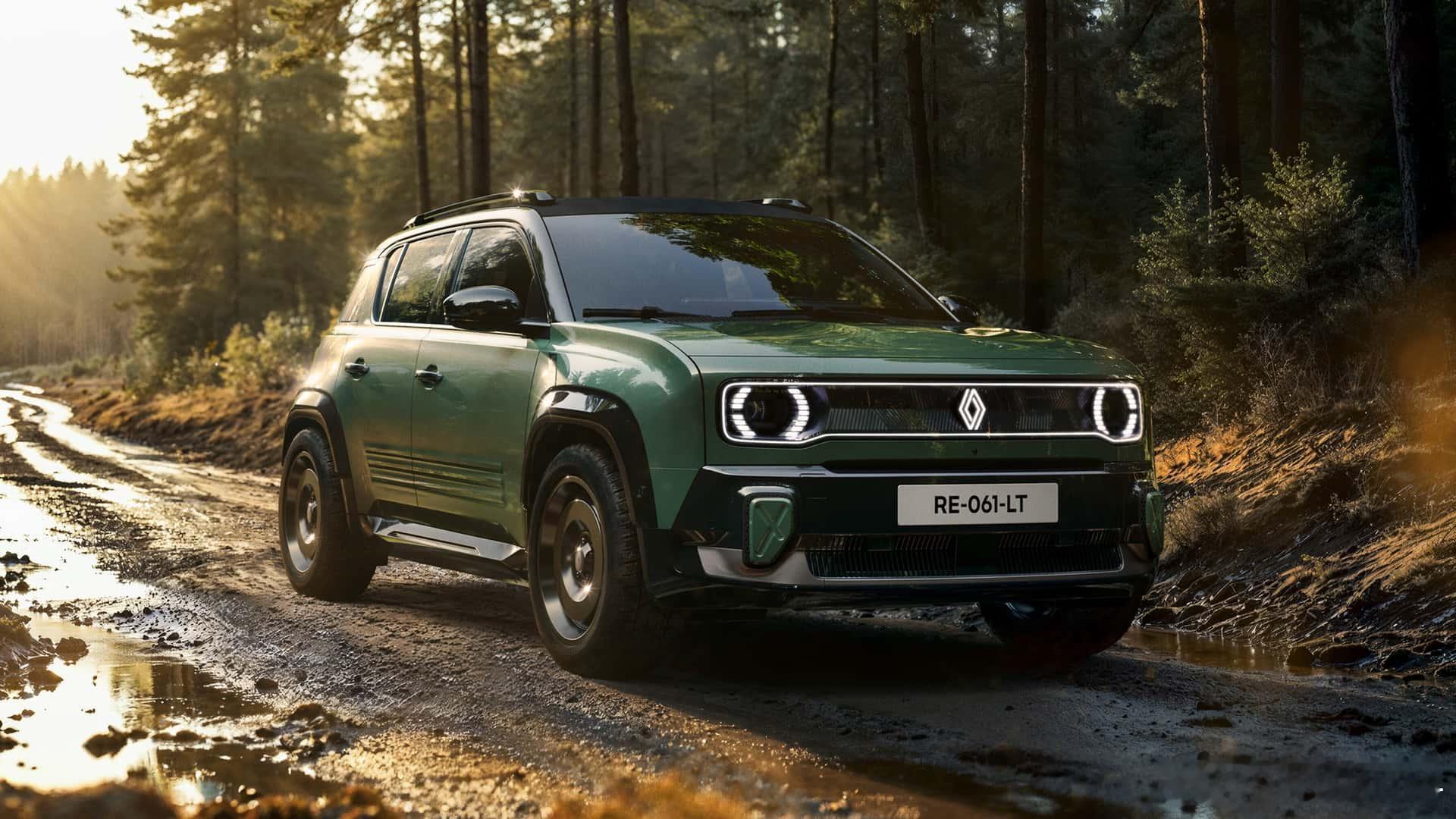雷诺4换代后不久，官方新增了一款纯电4X4概念车，并将其命名为Savane，主