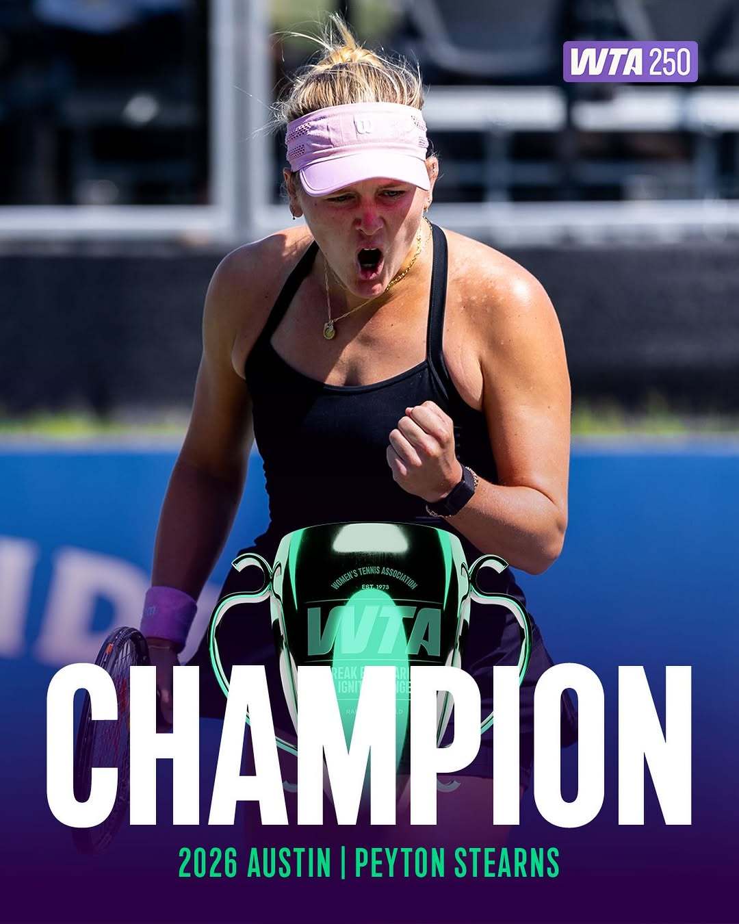 斯特恩斯主场捧杯🏆WTA250奥斯汀站决赛上演美国德比，4号种子斯特恩斯在首盘