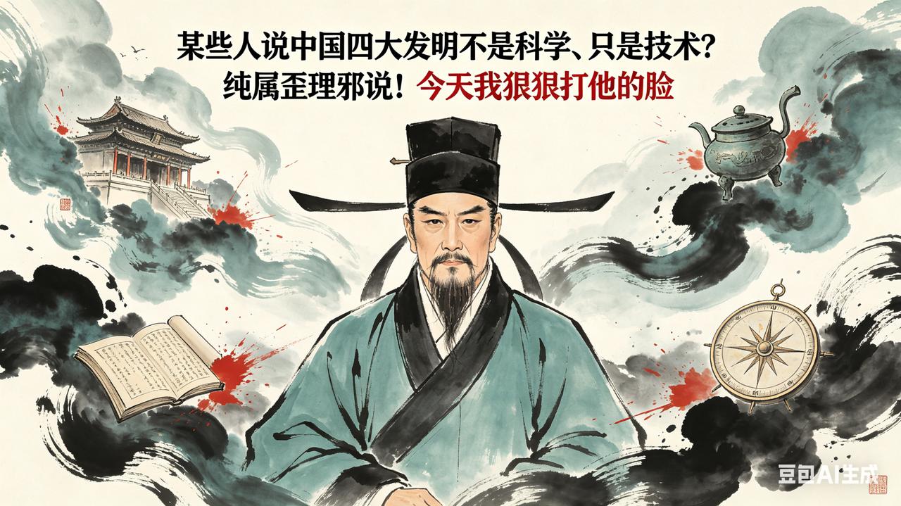 某些人说中国四大发明不是科学、只是技术？纯属歪理邪说！今天我狠狠打他的脸总