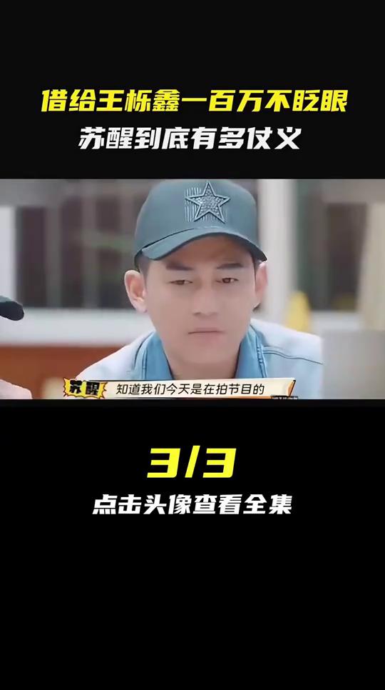 借给王栎鑫一百万不眨眼，苏醒到底有多仗义？于是当其他人坐飞机回去时，苏醒却带着