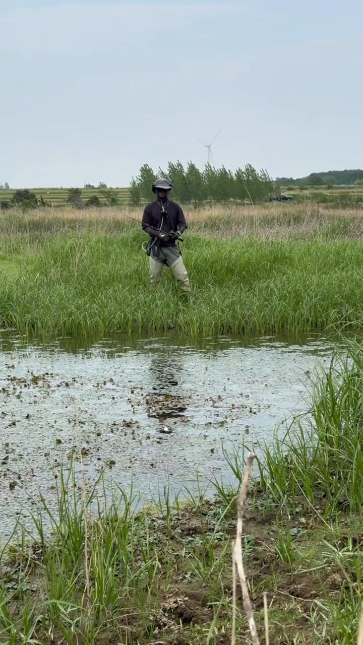 一小时后真正的博弈开始了。这尾10+巨兽就在下面看着我的饵，必须要细腻一点，否