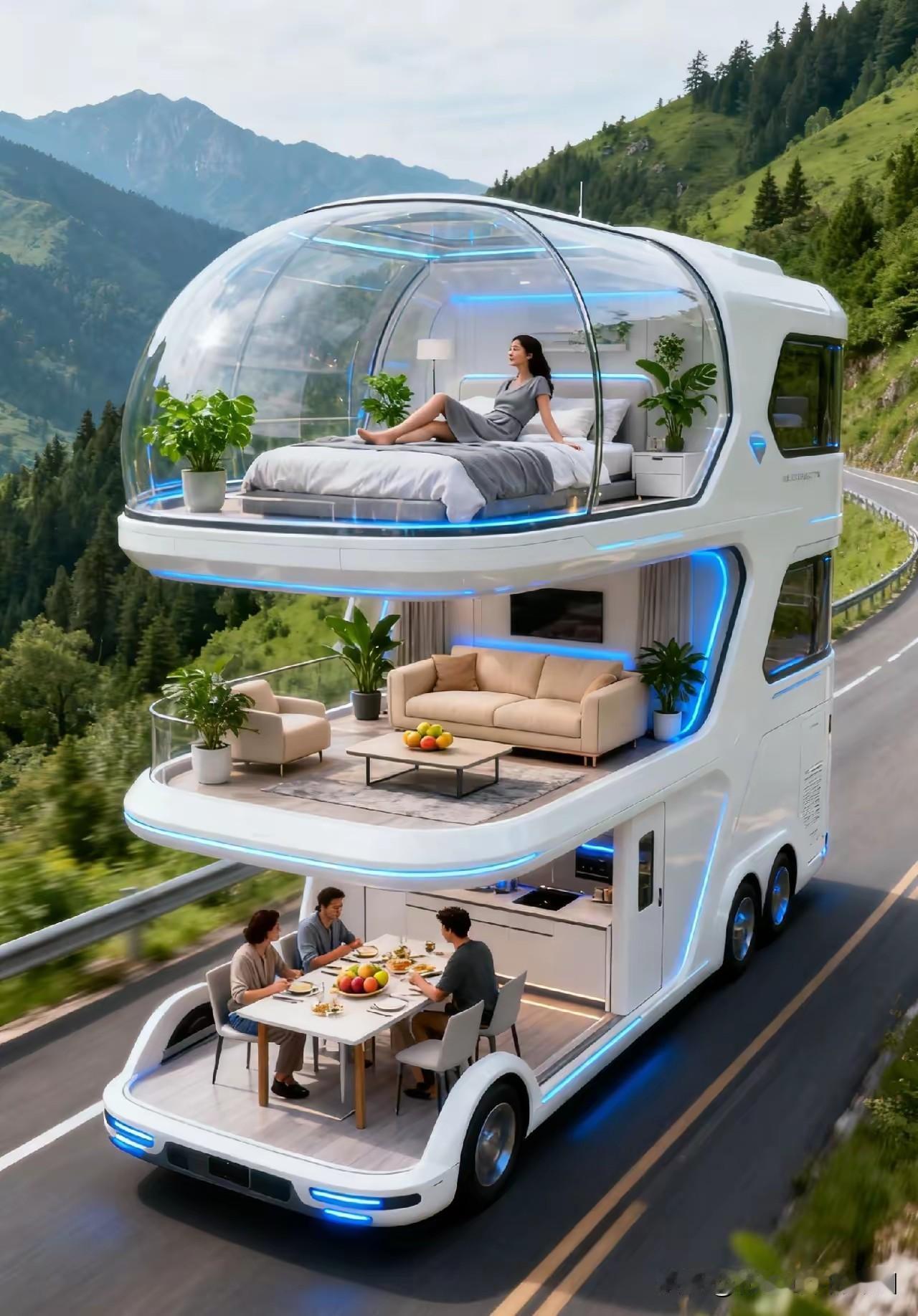 糊如果有这样的房车，谁还买房子[呲牙笑]