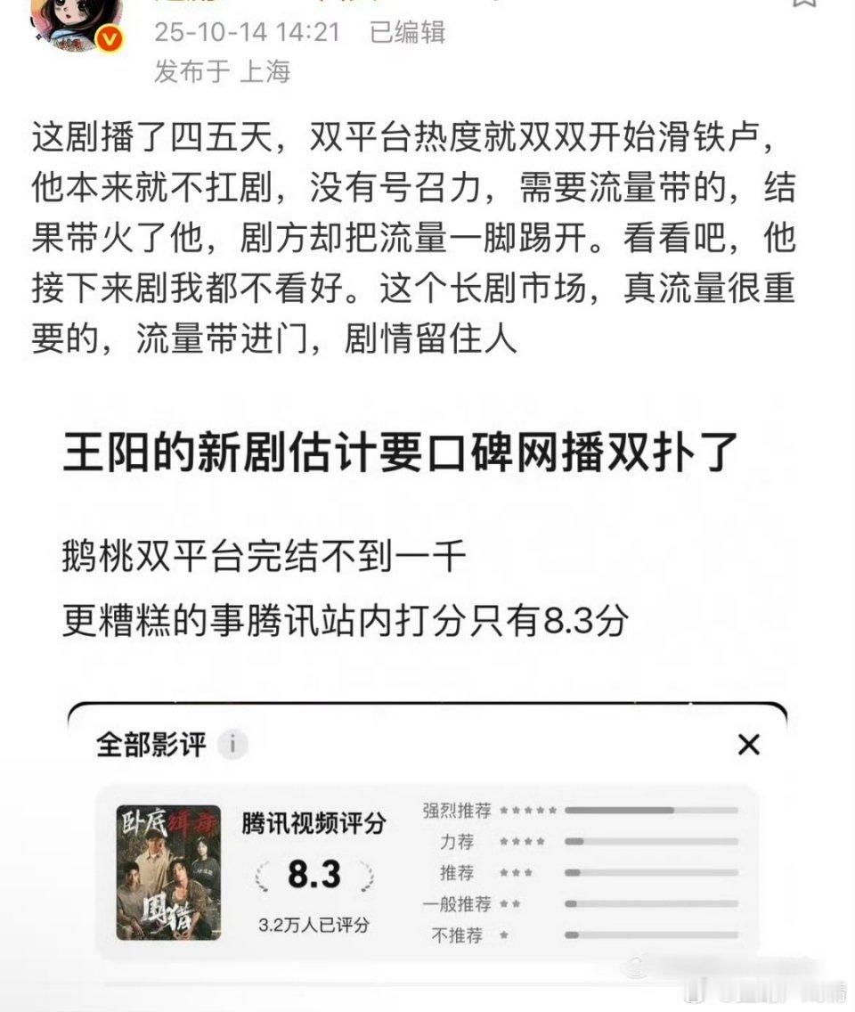 至少人家进组不断，桶主呢​​​