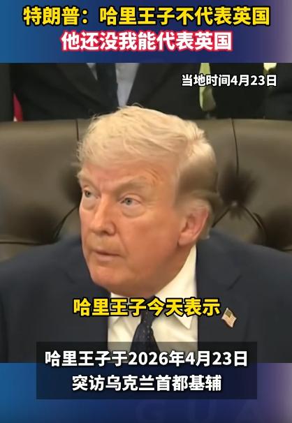 哈里王子根本代表不了英国，要说代表，我比他还够格！特朗普又开始语出惊人了。 