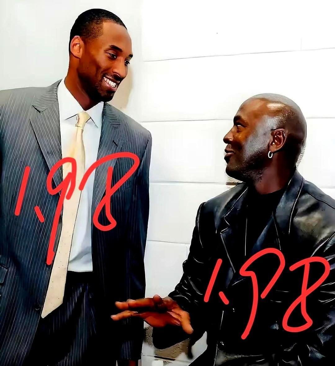 **钩子句：**你被骗了23年。科比和乔丹同样1米98，但这数字背后，是两种