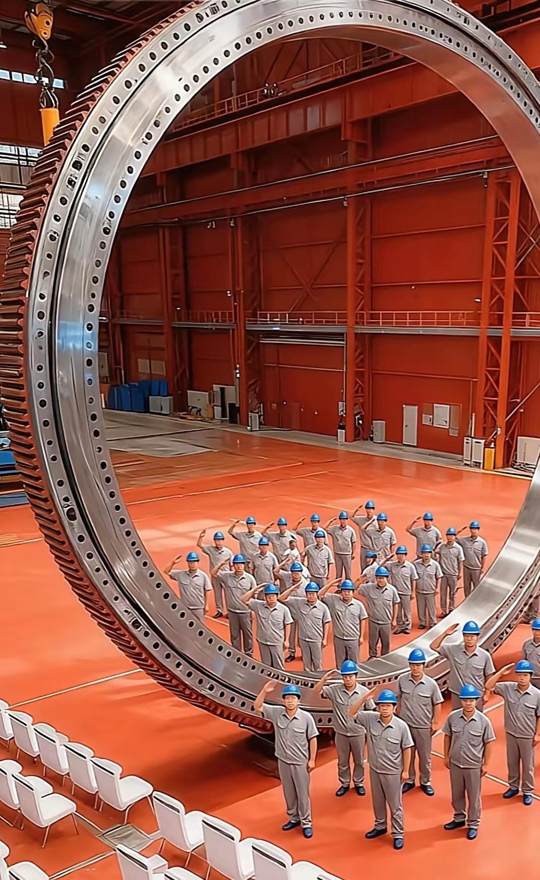 打破日德垄断，12m超大型轴承交付，中国制造业真牛首次让国产辗环机摆脱“