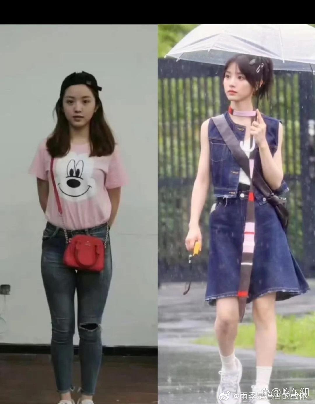 田曦薇出道前出道后，差别简直太大了，简直像变了一个人一样，很美。