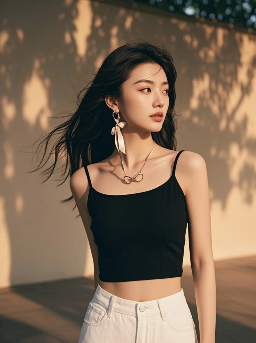 她在光影之间穿行，像一场自由的梦