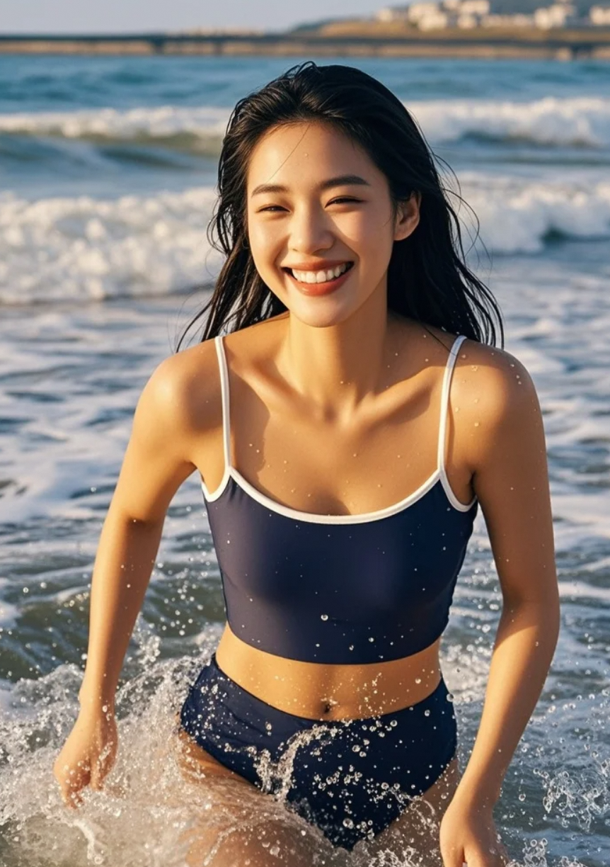 海风一吹，她就成了自由的代名词